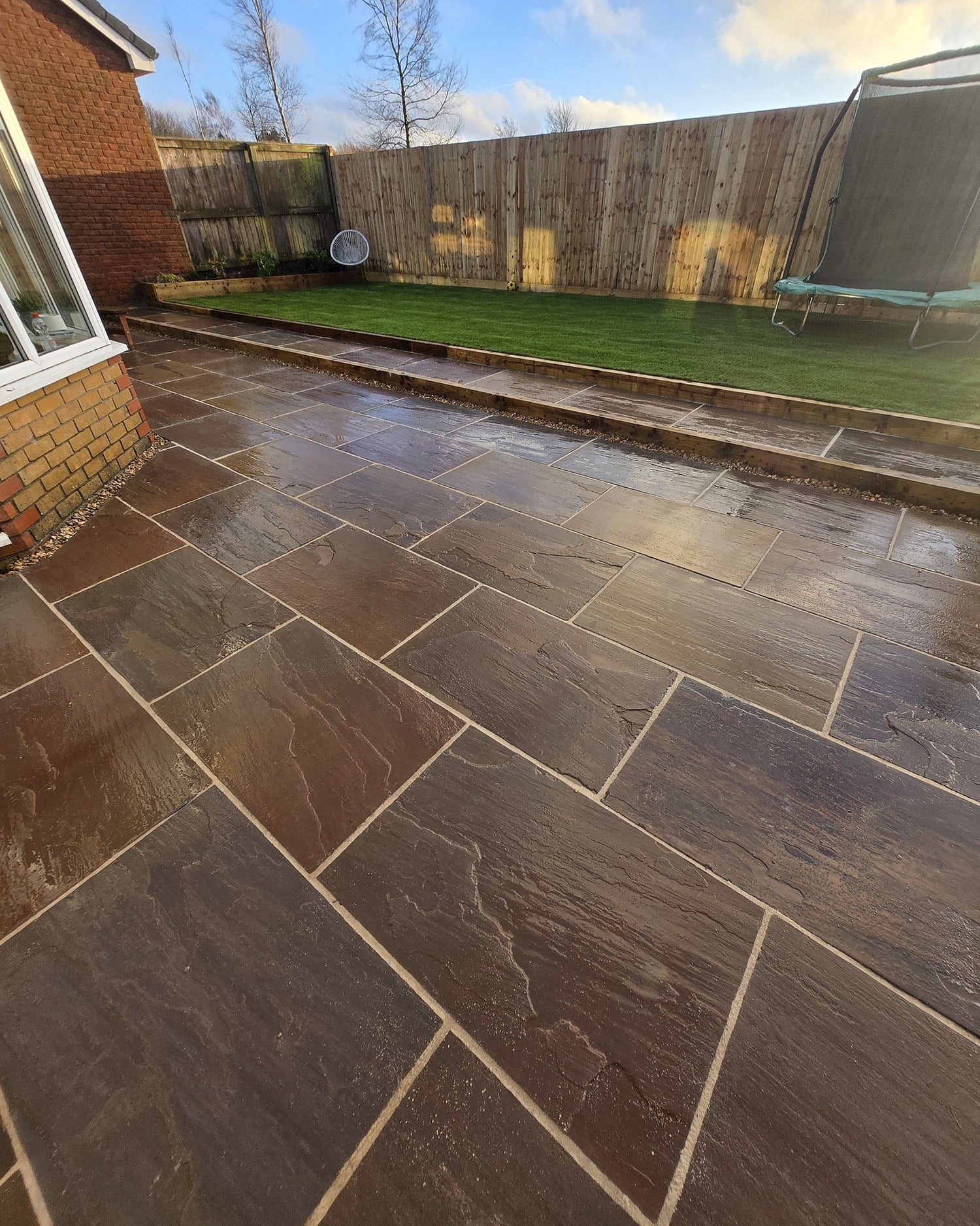 Autumn Brown Sandstone Paving