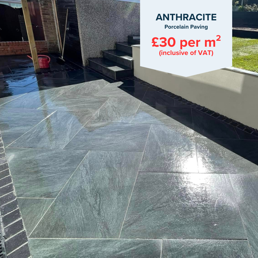 Anthracite porcelain paving slabs thumbnail for stonepaving.co.uk homepage