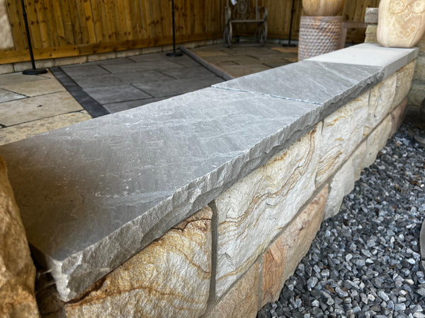 Kandla Grey Sandstone Coping Stones - Riven | Shop Online – Bridge ...