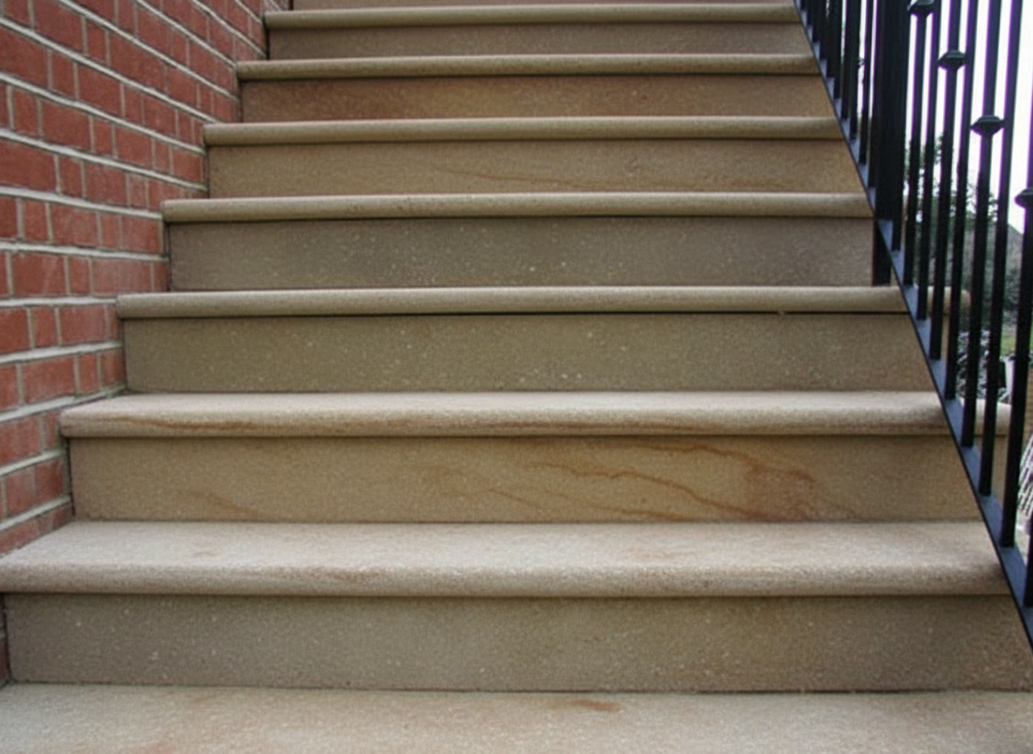 Raj Green Indian sandstone bullnosed steps