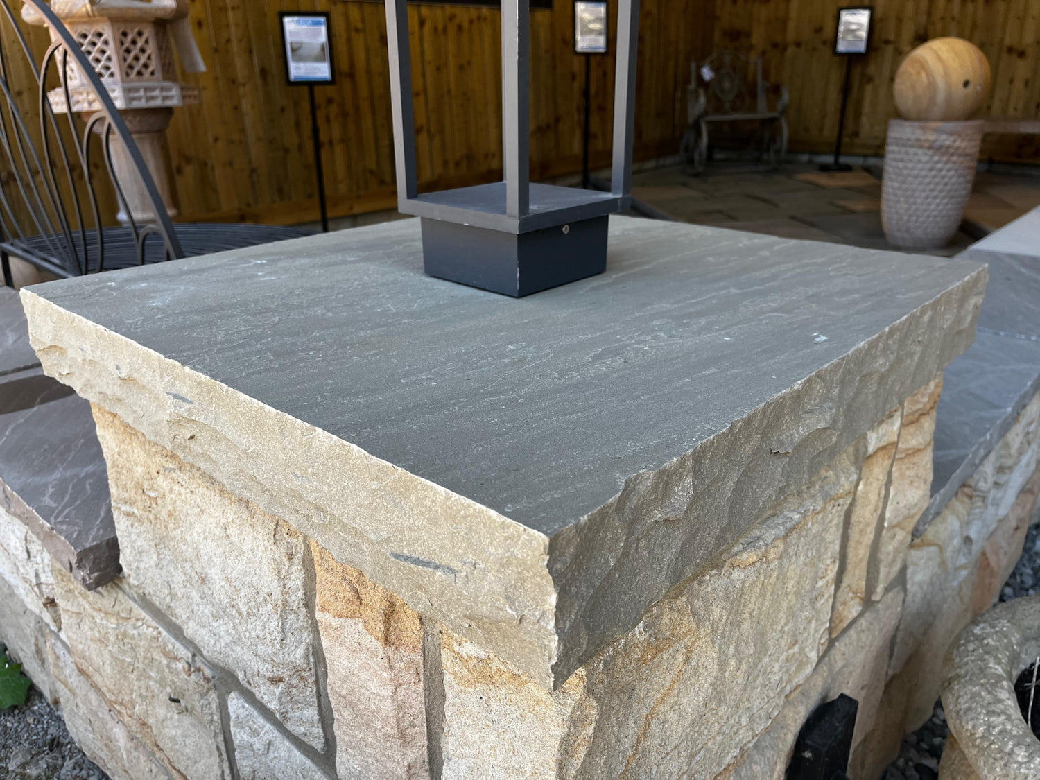 Raj Sandstone Pier Caps - Riven 1