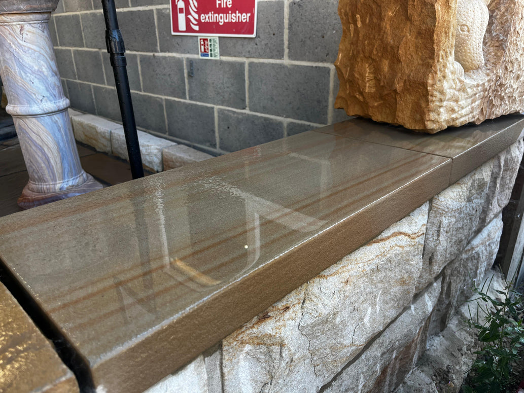 Golden Leaf Sandstone Coping - Sawn