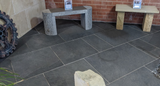Midnight Black Porcelain Paving – Deep Slate Tones with Subtle Silver Highlights
