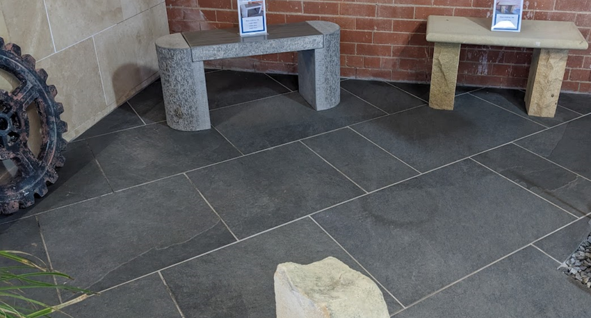 Midnight Black Porcelain Paving – Deep Slate Tones with Subtle Silver Highlights