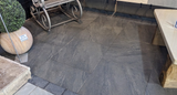 Shadow Slate Porcelain Paving – Bold Charcoal Tones with Natural Stone Texture