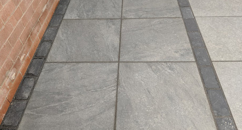 Shadow Slate Porcelain Paving – Bold Charcoal Tones with Natural Stone Texture