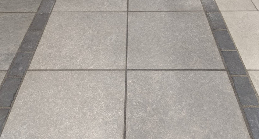 Lunar Grey Porcelain Paving – Light Contemporary Style with Subtle Movement